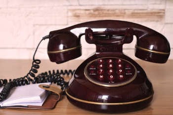 Vintage telephone, which doesn't do secure texting