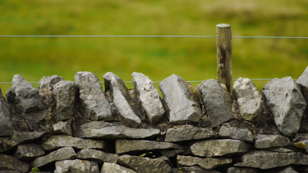 Low stone wall