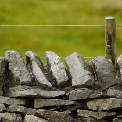 Low stone wall