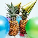 Pineapples with party hats